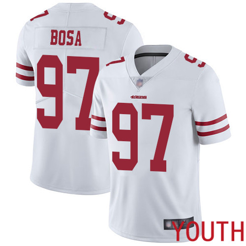 San Francisco 49ers Limited White Youth Nick Bosa Road NFL Jersey #97 Vapor Untouchable->youth nfl jersey->Youth Jersey